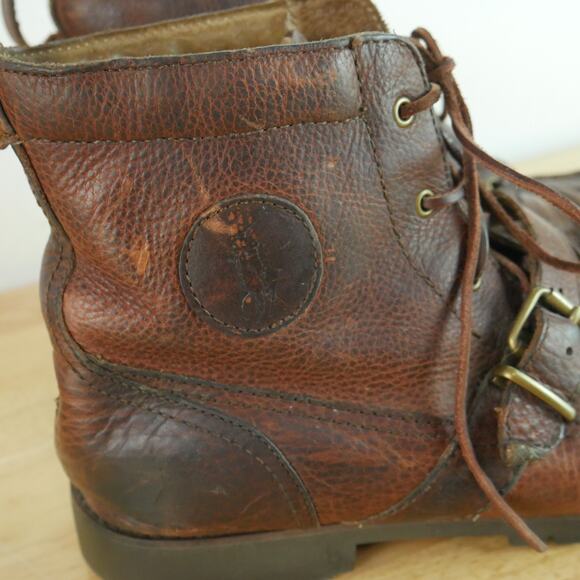 Polo Ralph Lauren Redmond Boots Size 12 Brown Leather Utility Heritage Preppy main image 10